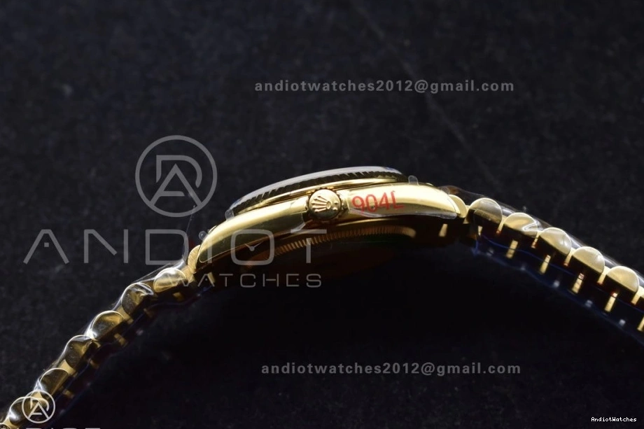 Weight) DayDate 702 QF 36 904L (Gain Square Steel with YG Edition President on vr3255 Silver V5 Bracelet Dial Comfortable Best Diamond 0215